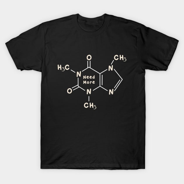 Caffeine Molecule T-Shirt by ElectricPeacock